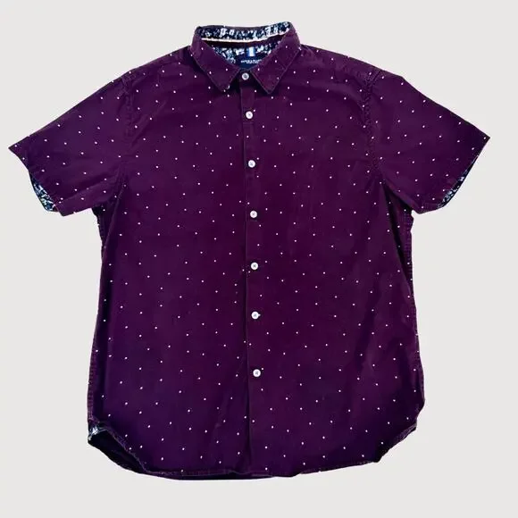 Denim & Flower Ricky Singh Button Shirt Maroon L - Picture 1 of 9